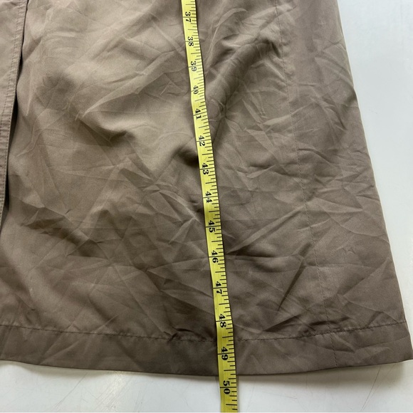 L.L.Bean 90s y2k women’s gray brown zip up trench ciat M L80-2 - Picture 3 of 5